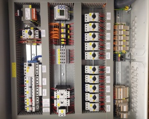 Control cabinet egg cross collection